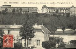 CPA Suresnes Le Mont Valerien et le Chateau des Landes Vue Generale