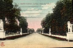 CPA Saint Cloud Le Parc Allees des Statues