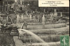 CPA Saint Cloud La Grande Cascade Les Grandes Eaux Vue Generale