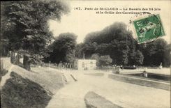 VINTAGE POSTCARD Holy Cloud the Basin of the 24 jets and the Grid of the Careers