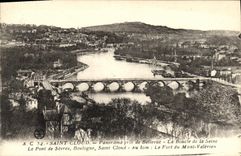 CPA Saint Cloud Vue Panorama Pris de Bellevue Boucle de la Seine Pont de Sevres Boulogne Saint cloud Mont Valerien 