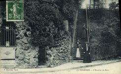 VINTAGE POSTCARD Suresnes L Staircase of Wood Women