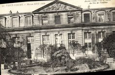 Vuelta de Clichy Maison de la POSTAL de la VENDIMIA 17ma vieja de la caza del duque de Vendome
