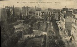 CPA Clichy Place des Fetes et Boulevard National Panorama 
