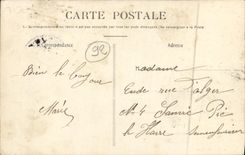 CPA Courbevoie Le Marche Station des tramways TOP