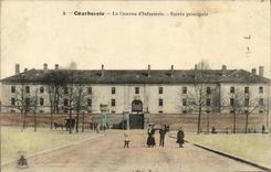 VINTAGE POSTCARD Courbevoie Casene D Infantry Militaria main entrance