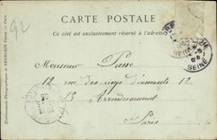 POSTAL Courbevoie de la VENDIMIA el monumento de la defensa de Militaria