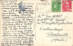 Iglesia Sainte Marie de las palomas de la POSTAL de la VENDIMIA de la calle de los valles de la memoria