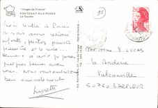 MODERN CARD Fontenay with the Roses the public garden