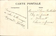 VINTAGE POSTCARD Garches Park Pond of Villeneuve Child