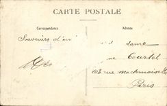 VINTAGE POSTCARD Issy Moulineaux Ruins of L Old Castle destroyed in 1870 Militaria