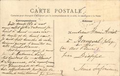 VINTAGE POSTCARD Asnieres Town hall