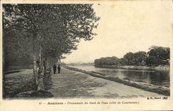 CPA Asnieres Promenade du bord de l eau Cote de Courbevoie
