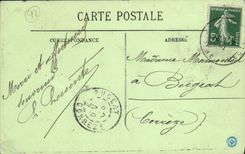 VINTAGE POSTCARD Asnieres Congratulated Boat Frontier runner