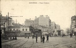 CPA Asnieres Place Voltaire