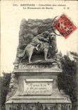 VINTAGE POSTCARD Asnieres Cemetery of the Dogs the Monument of Barry