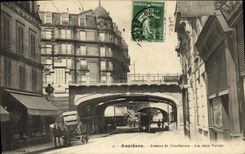 VINTAGE POSTCARD Asnieres avenue of Courbevoie two Vaults