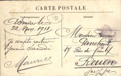 VINTAGE POSTCARD Asnieres avenue of Courbevoie two Vaults