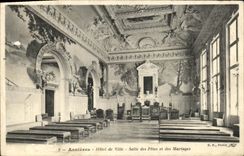 VINTAGE POSTCARD Asnieres Town hall Village hall and Marriages