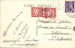 VINTAGE POSTCARD Asnieres L Town hall