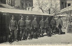 VINTAGE POSTCARD League of Public safety of the City D Asnieres the Brigade of the Dogs of Police force