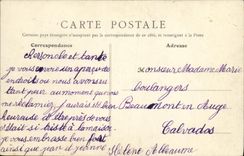 VINTAGE POSTCARD Asnieres Floods of January Street of the Station and Street of Paris