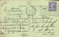 VINTAGE POSTCARD Levallois Perret the Small plank