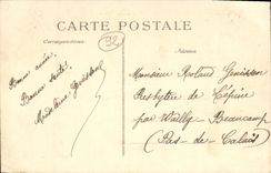 VINTAGE POSTCARD Levallois Perret the Town hall taken of the Street Poccard