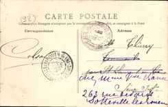 VINTAGE POSTCARD Levallois Perret Train station of Clichy Levallois