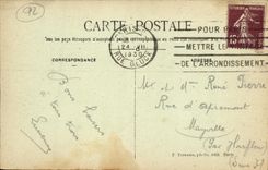 VINTAGE POSTCARD Levallois Perret Town hall