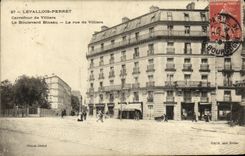 VINTAGE POSTCARD Levallois Perret Crossroads of Villiers the Bineau boulevard the Street of villiers