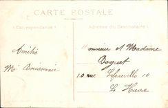 POSTAL Levallois de la VENDIMIA el del tazon de fuente