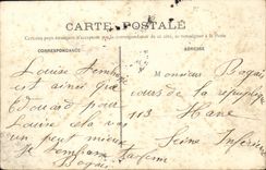 VINTAGE POSTCARD Levallois Perret Seen of the Bowl barge Boat