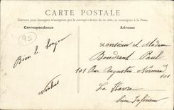La POSTAL Levallois Perret de la VENDIMIA la calle Fazilleau inunda el enero de 1910