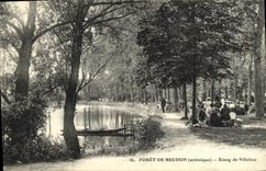 VINTAGE POSTCARD Drill of Meudon Pond of Villebon