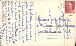 Madera de la POSTAL de la VENDIMIA de Meudon Clamart el roble de la Virgen