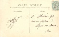 Terraza de la POSTAL de la VENDIMIA de Meudon el menhir