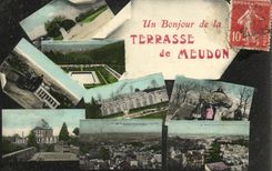 CPA Un Bonjour de la Terrasse de Meudon 