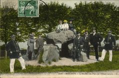 POSTAL Meudon de la VENDIMIA el menhir del parque de L observatorio