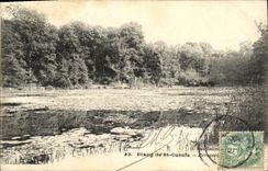 VINTAGE POSTCARD Pond of St Cucufa Outline
