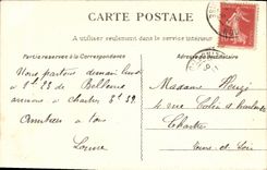 POSTAL Meudon de la VENDIMIA la casa mexicana y el puente del ferrocarril