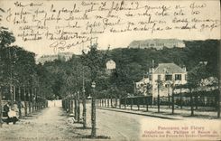 Panorama de la POSTAL de la VENDIMIA en St Fleury Felipe de Orophelinat y el hogar de vieja gente
