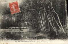 Taladro de la POSTAL de la VENDIMIA de los bordes de Meudon Bellevue de L charca de Villebon