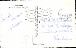 MODERN CARD Nanterre Garden of L town hall