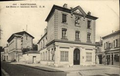 VINTAGE POSTCARD Nanterre Schools and L old Town hall