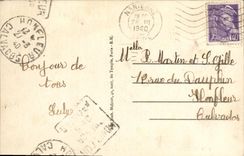 POSTAL Nanterre de la VENDIMIA el parque del ayuntamiento y del teatro en el aire abierto