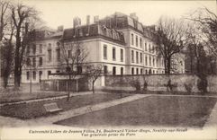 VINTAGE POSTCARD Nanterre University of young girls boulevard Victor Hugo View taken of the park