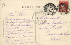 VINTAGE POSTCARD Neuilly sur Seine Public garden of L Town hall