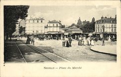CPA Neuilly Sur Seine Place du Marche