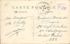 VINTAGE POSTCARD Neuilly sur Seine Street Angelica Jack
